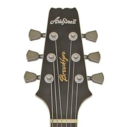 Guitarra Aria Pro II 718-MK2 Brooklyn Open Pore Black