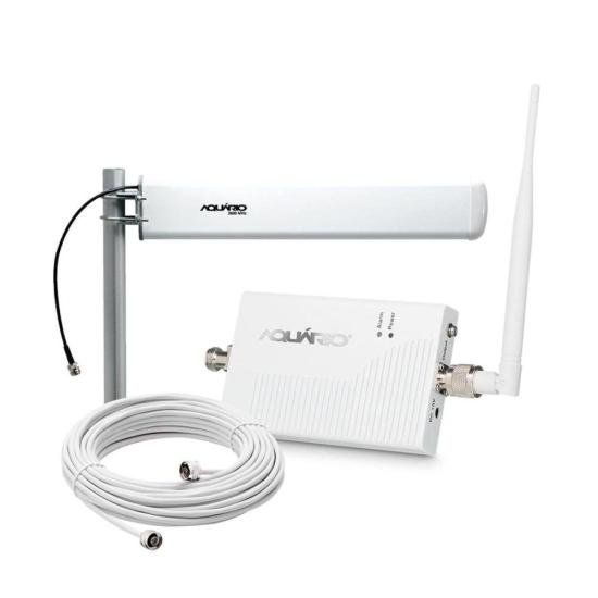 Kit Repetidor e Amplificador de Sinal Celular Aquário RP-2660 2600MHz Branco