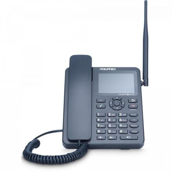 Telefone Celular Fixo 4G 2 Chip CA-42SX4G Preto Aquário