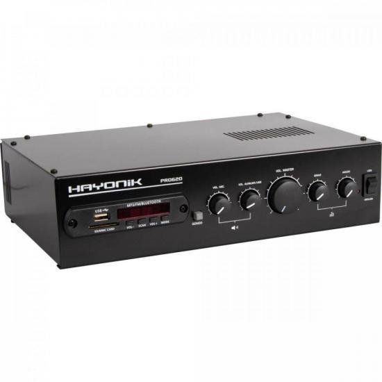 Amplificador Hayonik PRO620 100W RMS Com Gongo