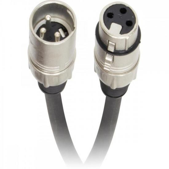 Cabo para Microfone Linha BRASIL XLR(F) X XLR(M) 1m Preto HAYONIK
