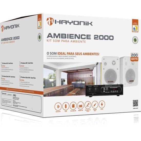 Kit Som para Ambiente Hayonik Ambience 2000 V2 Branco