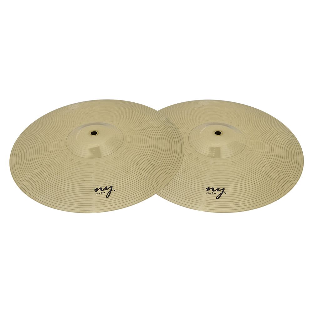 Par De Pratos Chimbal Bateria 14" Liga Latão + Baqueta 5a Hickory New York