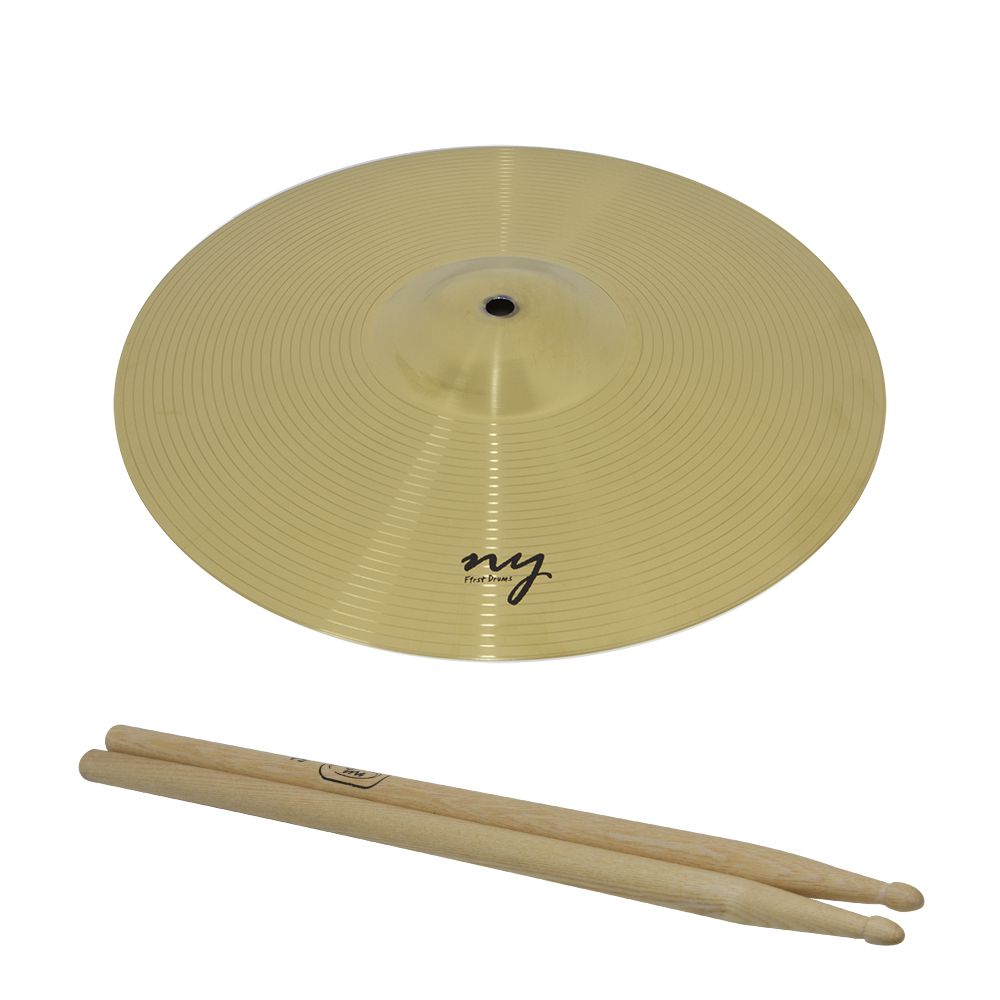 Prato De Ataque Para Bateria 18" + Baqueta 5a Hickory New York