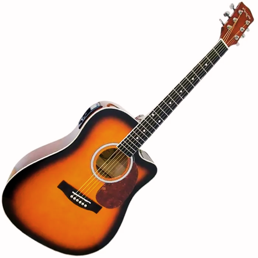 Kit Violao Eletroacústico Aço Folk Marques Va01 EQ SB Sunburst Vx01