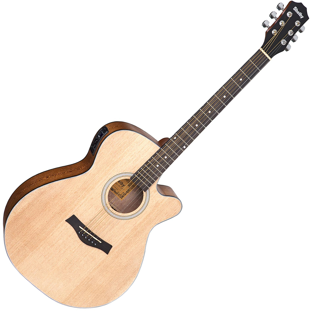 Violão Eletroacústico Shelby Sga194c Stnt Natural Fosco Aço