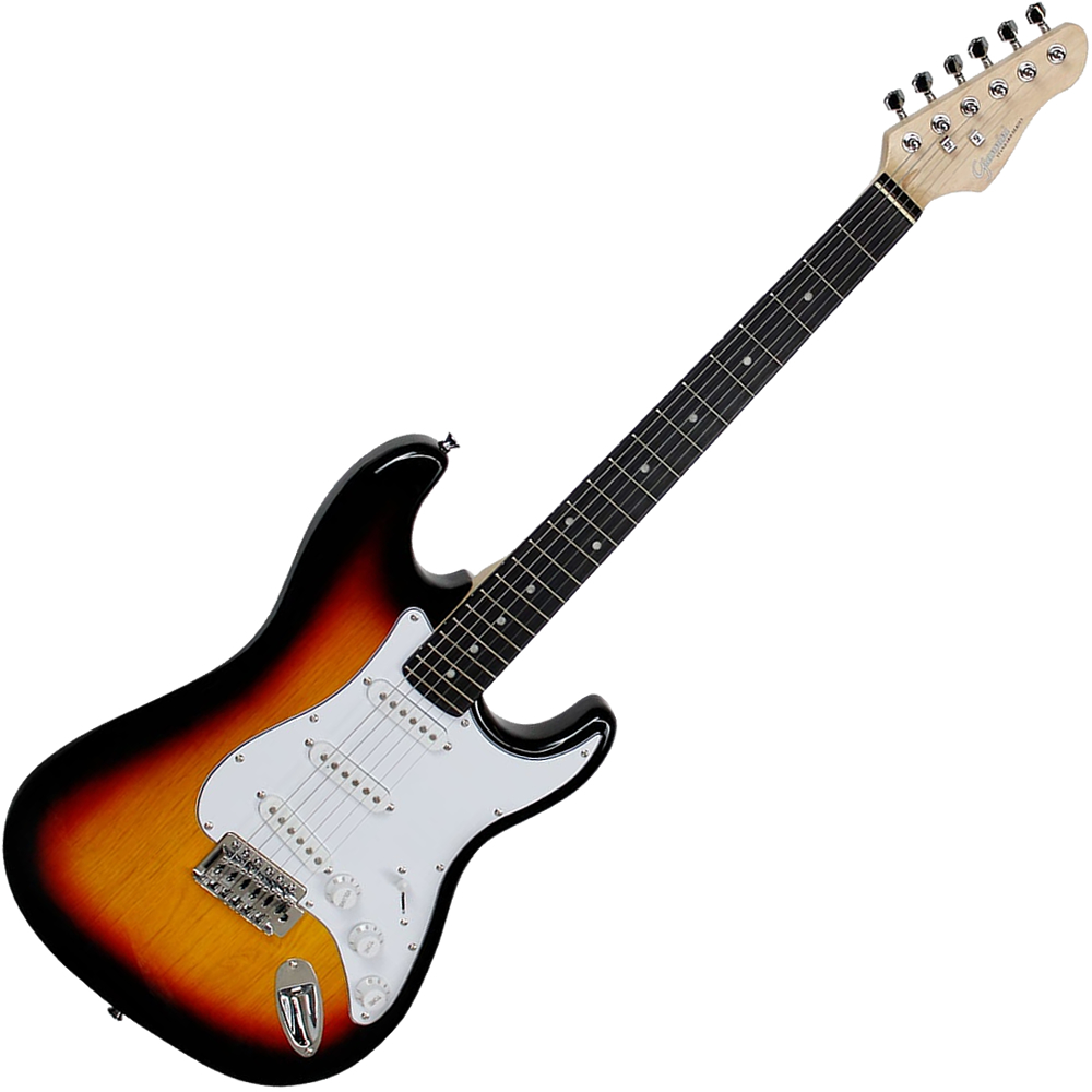 Kit Guitarra Elétrica Giannini G100 Sunburst Escudo White 3TS/WH Gx04