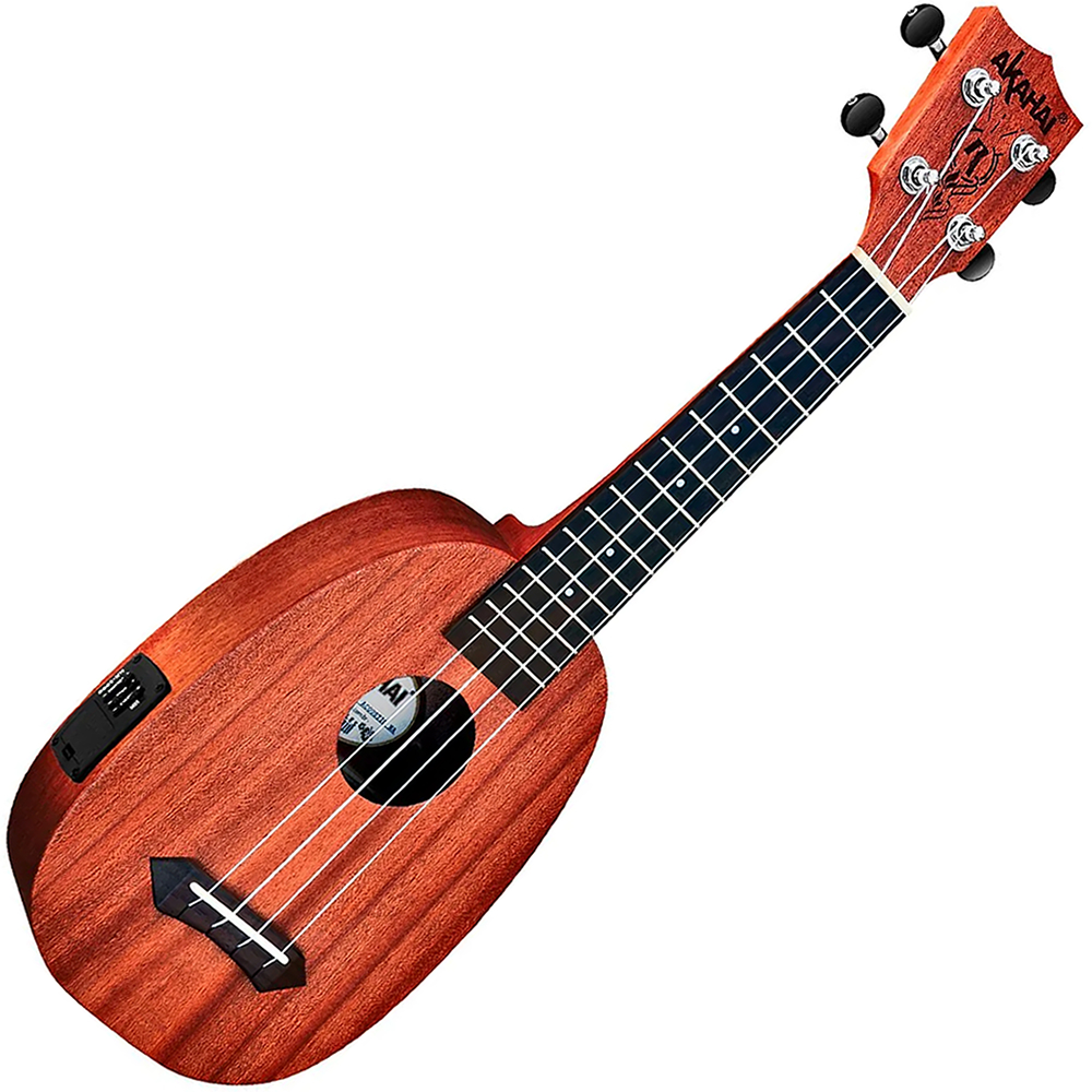 Ukulele Soprano Elétrico Akahai Kp-21E Pinepple Tabacco