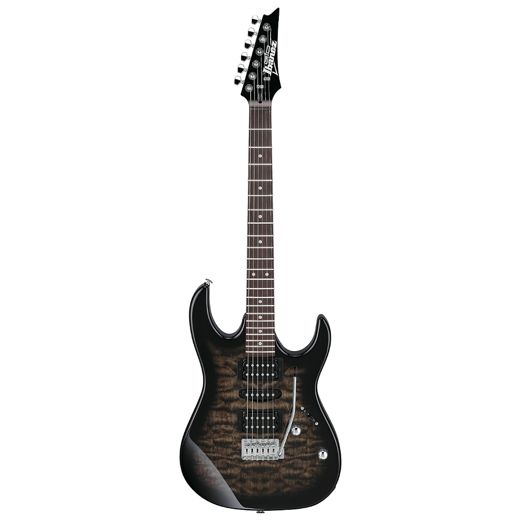 Guitarra 6C RG GIO Trans Black Sunburst Ibanez GRX70QA-TKS
