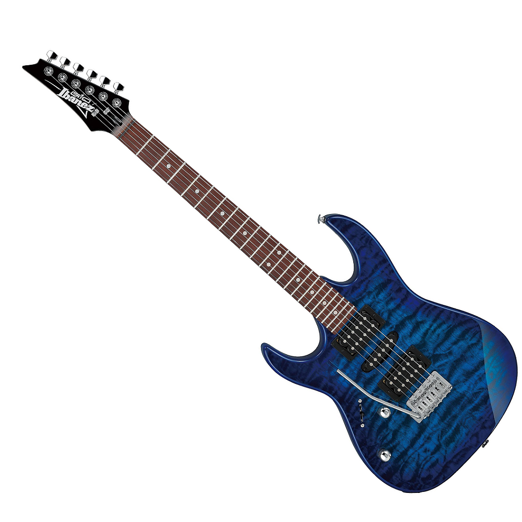 Guitarra 6C Canhota RGGIO Trans BlueBurst Ibanez GRX70QALTBB