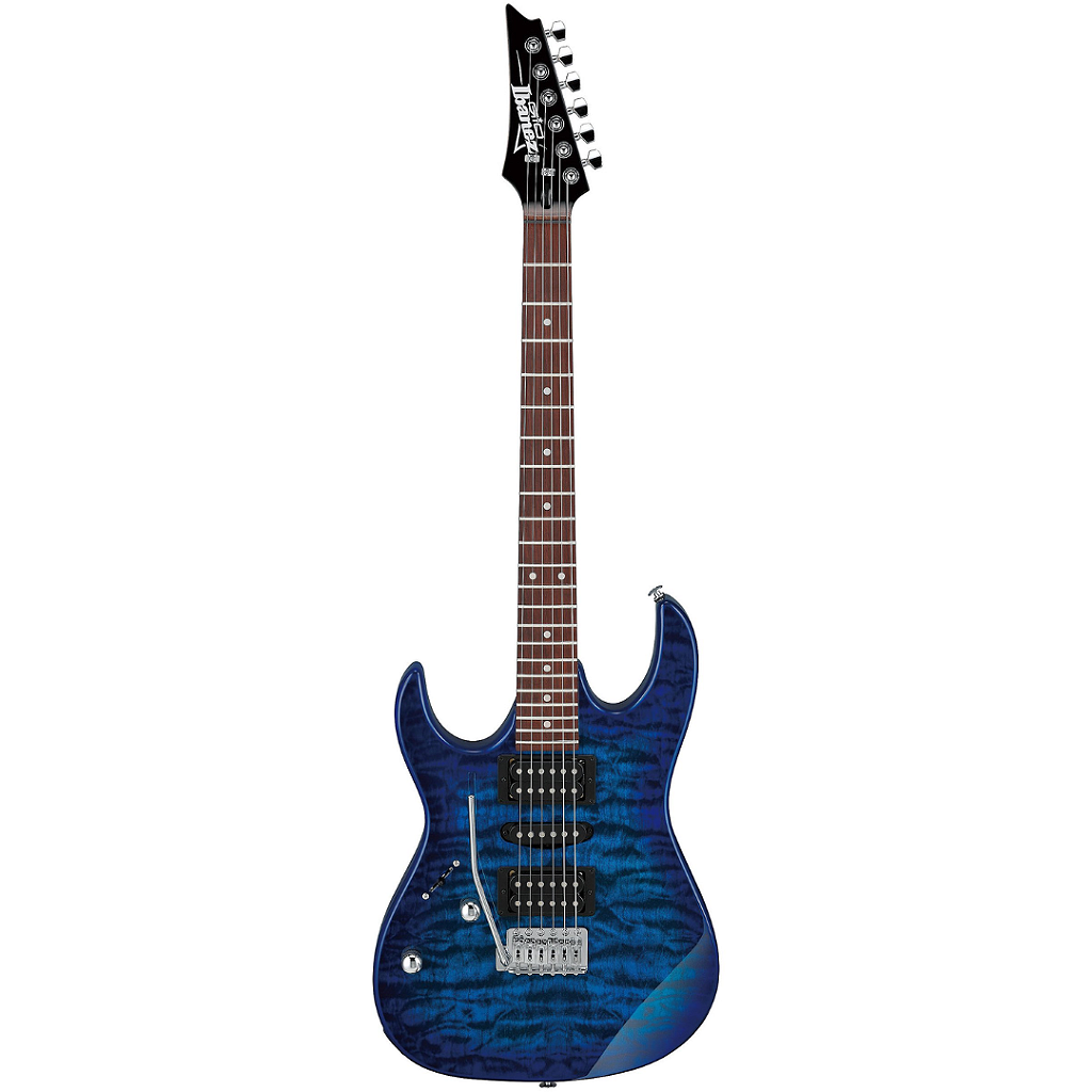 Guitarra 6C Canhota RGGIO Trans BlueBurst Ibanez GRX70QALTBB