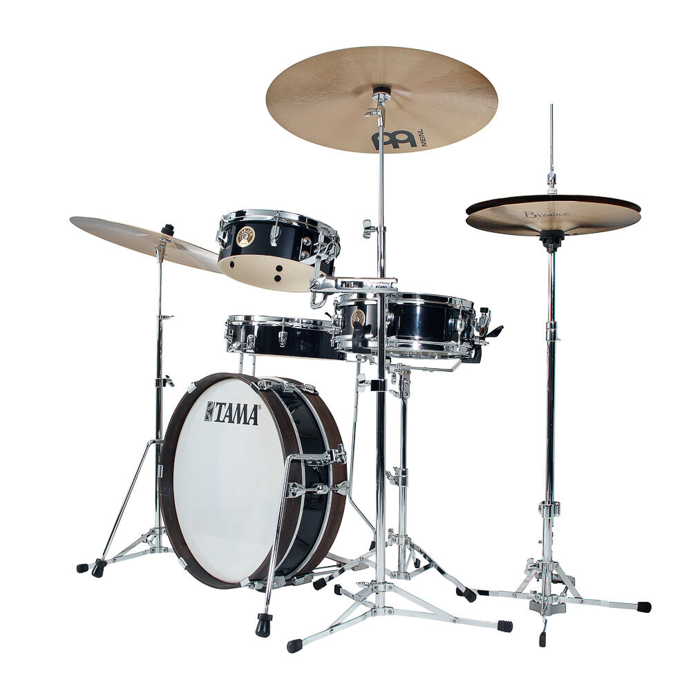 Bateria Shell Pack (4 Tambores) Preta Hairline Black Tama Club-Jam Pancake LJK48P-HBK