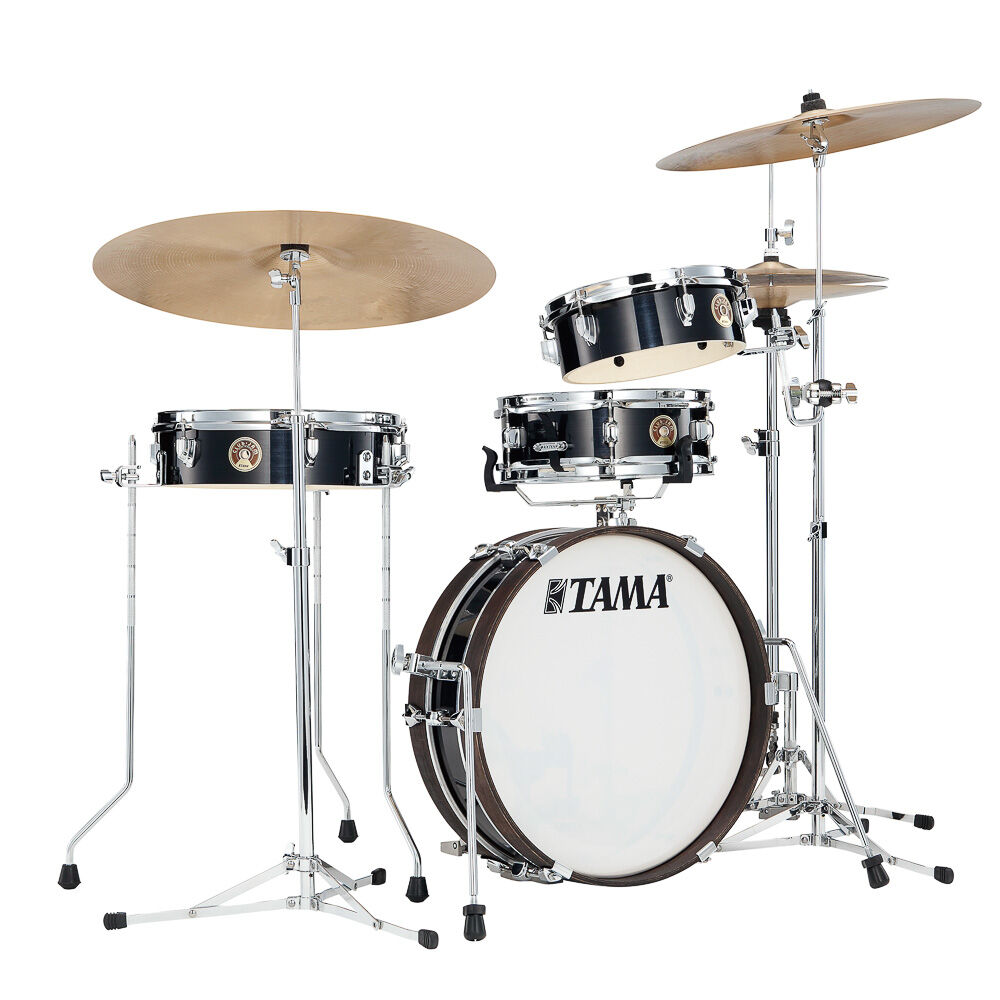 Bateria Shell Pack (4 Tambores) Preta Hairline Black Tama Club-Jam Pancake LJK48P-HBK