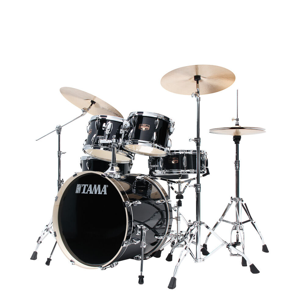 Bateria Completa (5 tambores) Bumbo 2 (Preta HBK) Tama Imperialstar IP5H6W-HBK