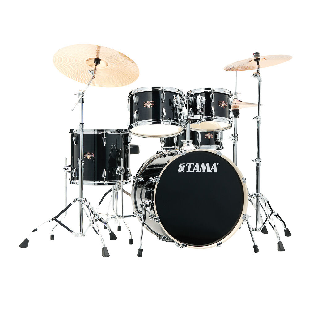 Bateria Completa (5 tambores) Bumbo 2 (Preta HBK) Tama Imperialstar IP5H6W-HBK