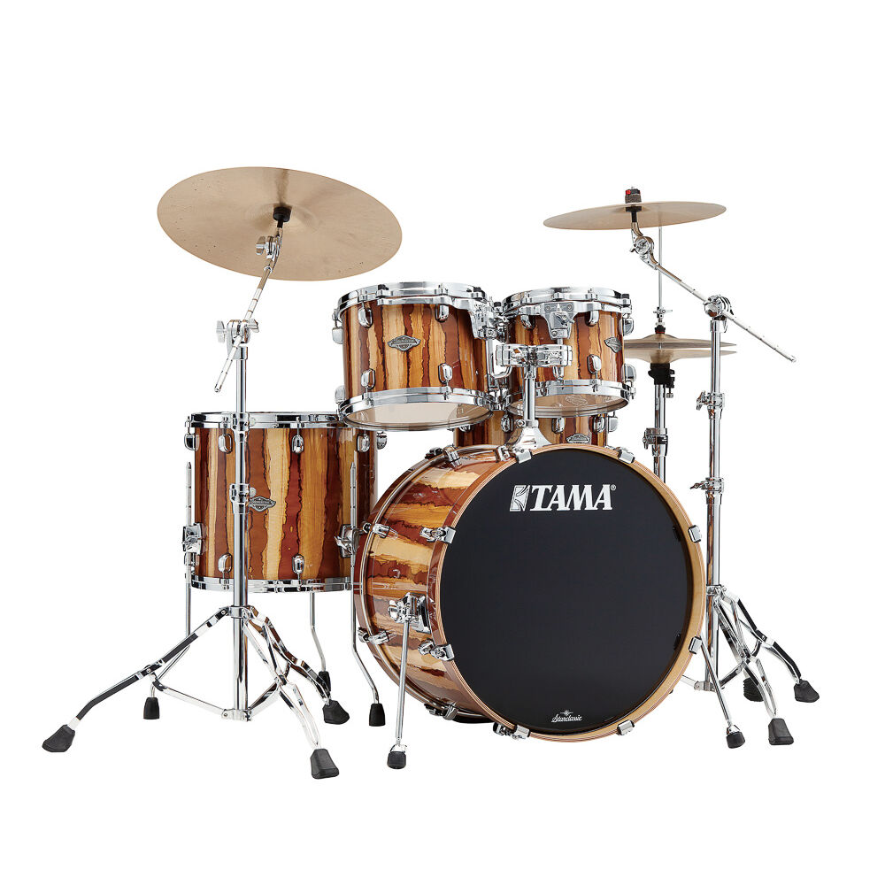 Bateria Shell Pack (4 tambores) Bumbo 22 (Caramel Aurora) Tama Starclassic Performer MBSS-CAR