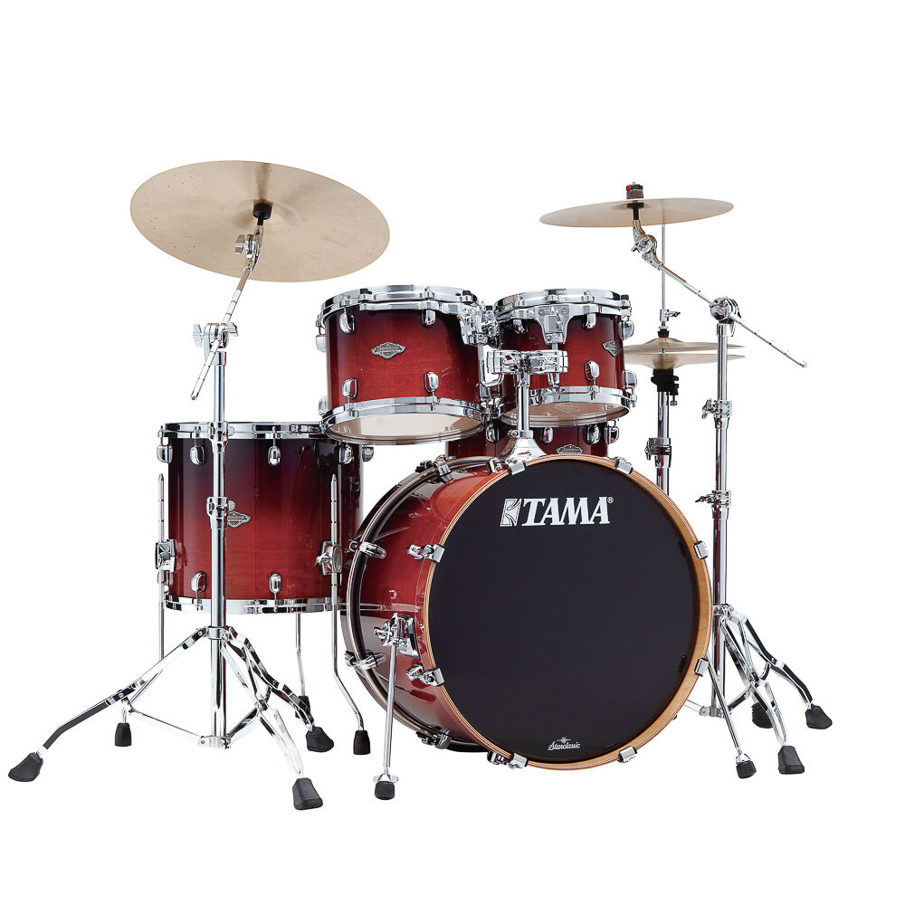 Bateria Shell Pack (4 tambores) Bumbo 22 (Dark Cherry Fade) Tama Starclassic Performer MBSS-DCF