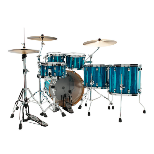 Bateria Shell Pack (5 tambores) Bumbo 22 (Azul Sky Blue Aurora) Tama Starclassic Performer MBS52RZS-SKA
