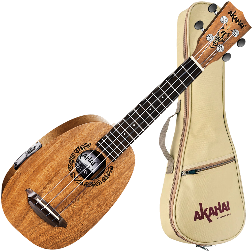 Ukulele Akahai Soprano Eletroacústico Akp-21E To Pineapple Com Bag