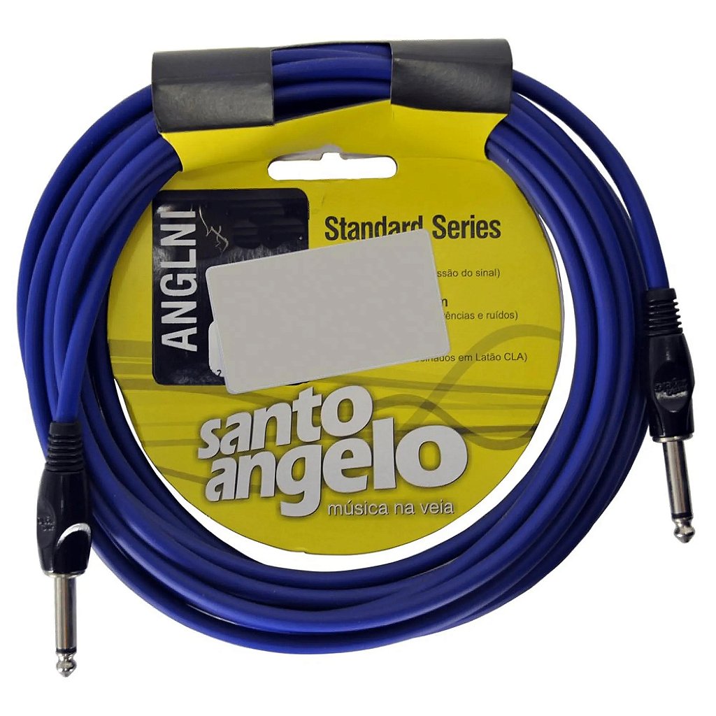 Cabo Para Instrumentos P10 Angl NI 3,05m Azul Santo Angelo