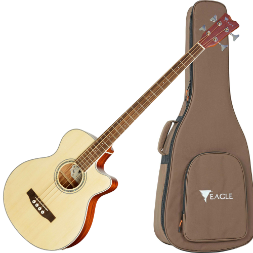 Baixolão Eletroacústico 4 Cordas Eagle EAB90 STNT Satin Natural