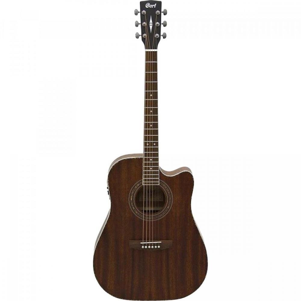 Violão Eletroacústico Cort Folk Mahogany Ad880 mce Cutwat Aço Mogno