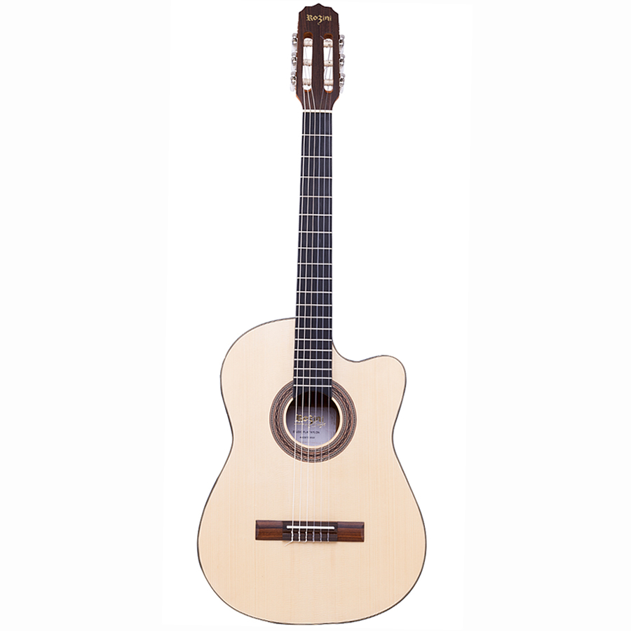 Violão Acústico Rozini RX515 Studio Flat Fosco Louro Preto RX515.AC.F.CT.LP