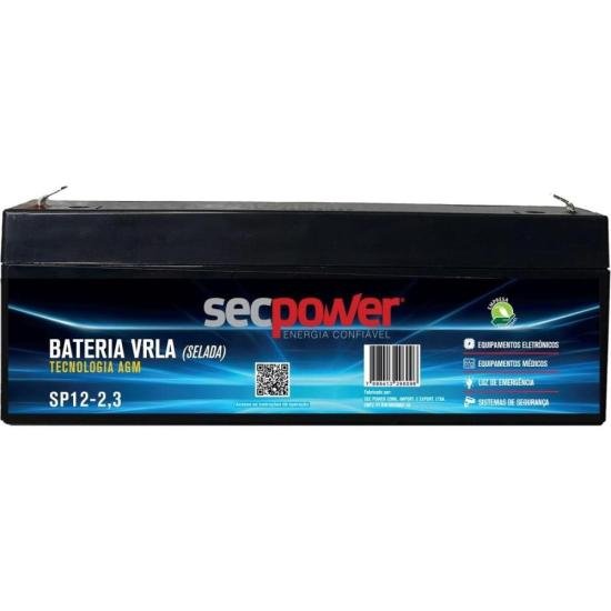 Bateria Selada 12V 2,3Ah SP12-2,3 SecPower