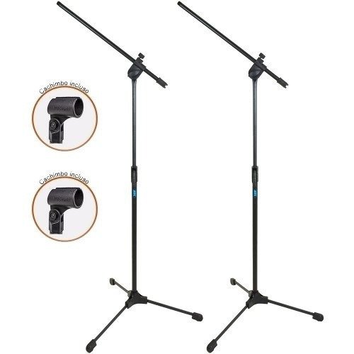 Kit 2 Pedestal Girafa Para Microfone Com Cachimbo Tps Ask