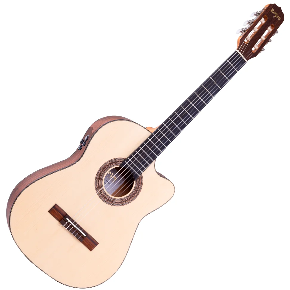 Kit Violão Studio Rozini RX515 RE2.F.CT.LP Flat Ativo Nylon
