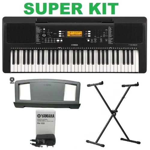 Kit Teclado Psr 363 C/ Fonte Bi Volt + Suporte Teclado X - Yamaha