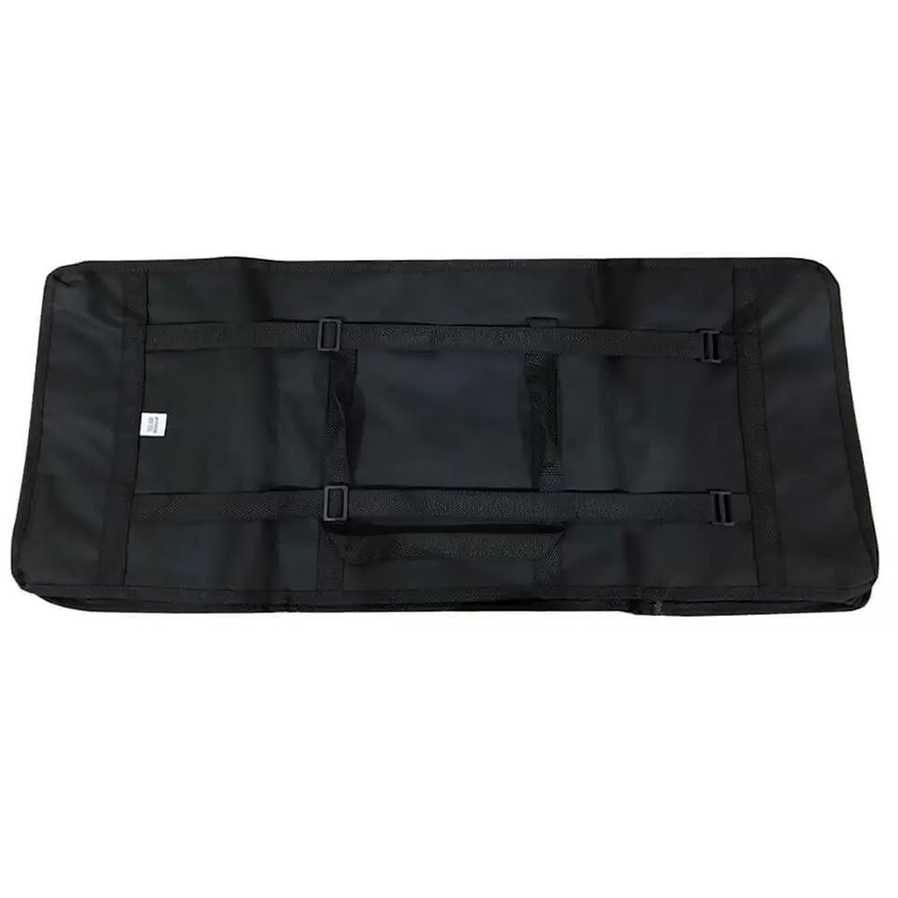 Capa Bag Simples Para Teclado 4/8 Preto Alças Nas Costas Preto
