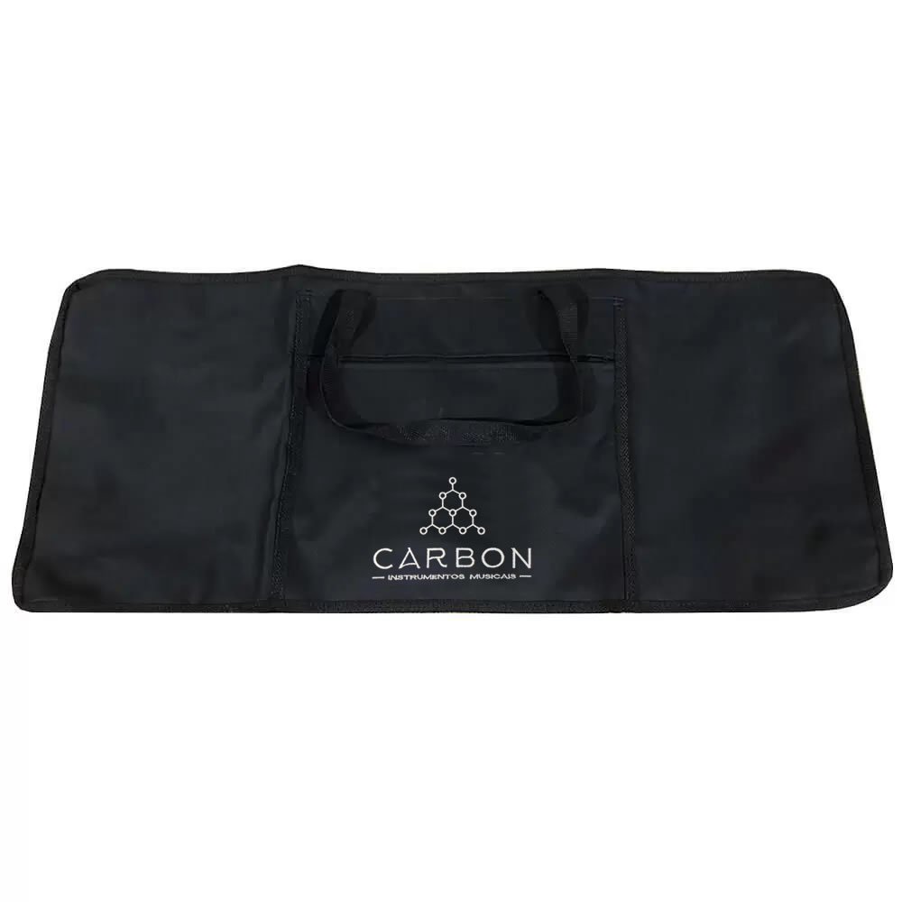 Capa Bag Simples Para Teclado 5/8 Preto Alças Nas Costas Preto