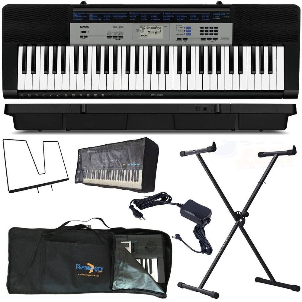 Kit Teclado Digital Arranjador 61 Teclas Ctk-1550 Casio Completo