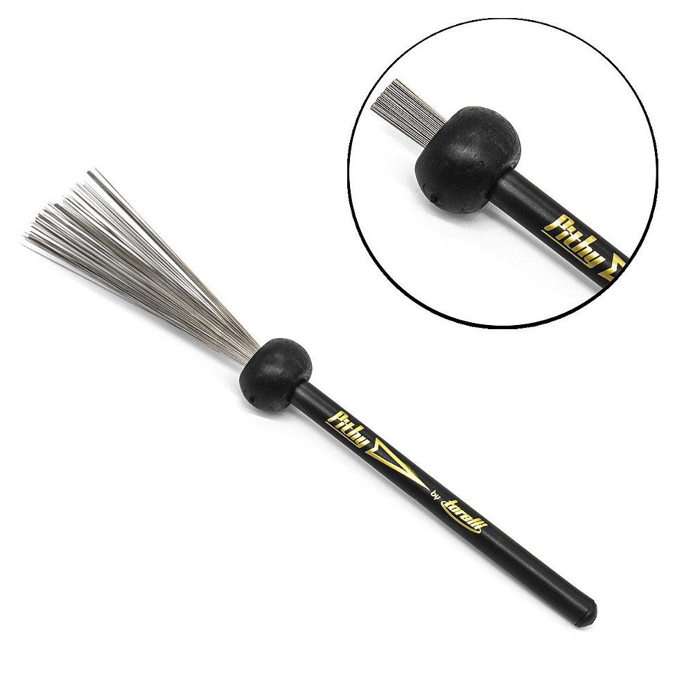 Kit Vassourinha de Aço Torelli + Pandeiro de Pé + Ovinho Ganza de Plástico Torelli