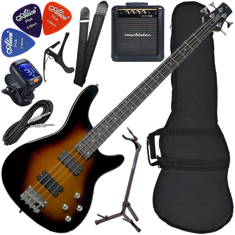 Kit Baixo 4 Cordas Ativo Waldman HH GBW-100A Brown BS Bx03