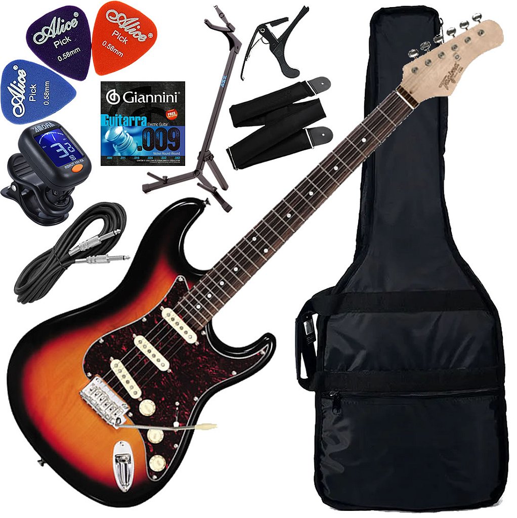 Kit Guitarra Tagima Strato T-635 Classic SB (DF/TT) GX02
