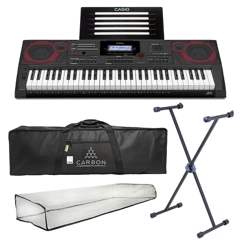 Kit Teclado Digital CASIO CT-X5000 Preto TX01
