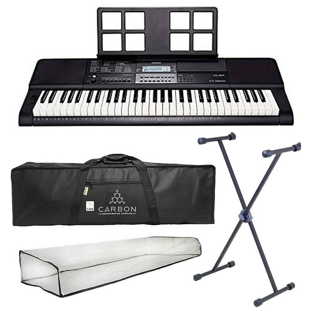 Kit Teclado Digital CASIO CT-X800 Preto TX01