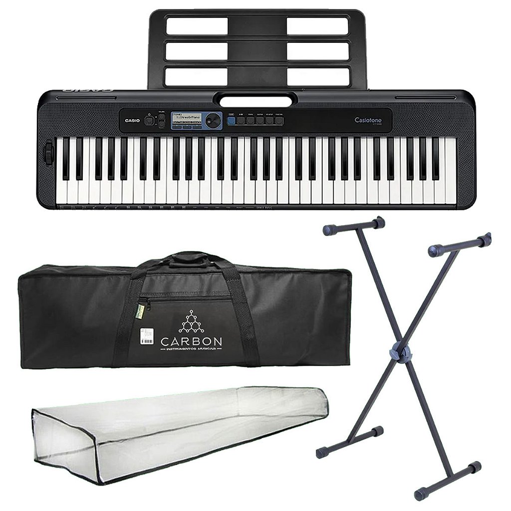 Kit Teclado Digital CT-S300 CASIO Preto TX01