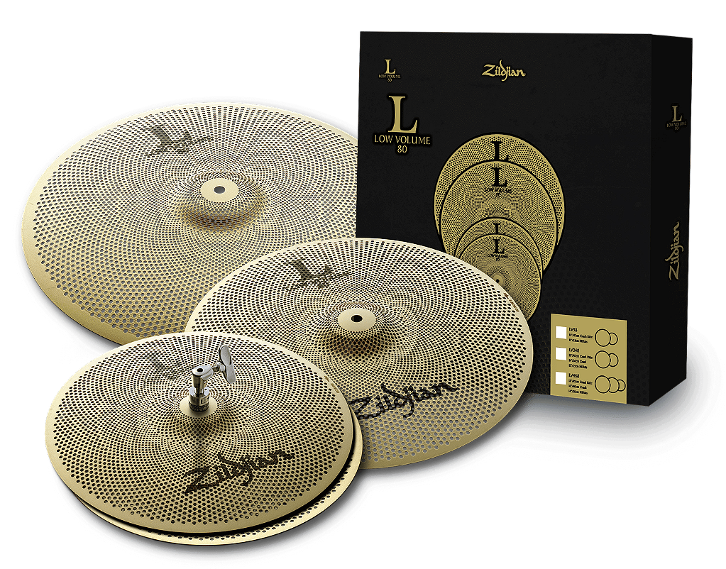 Kit de Pratos Zildjian Low Volume L80 14", 16", 18" LV468