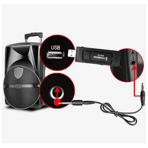 Microfones Sem Fio Sinal Forte Digital Igreja Karaokê Mic-2809 Periga