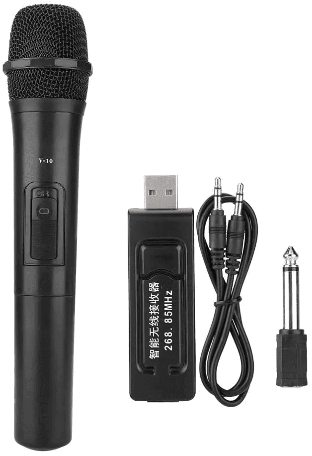 Microfones Sem Fio Sinal Forte Digital Igreja Karaokê Mic-2809 Periga
