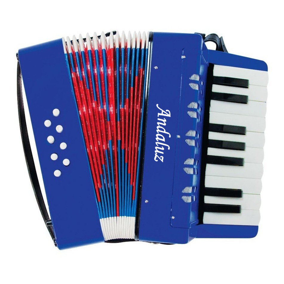 Acordeon Sanfona Infantil 8 Baixos Andaluz Ac-Kids Azul