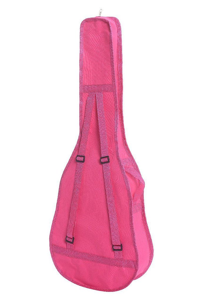 Capa Bag Para Violão Clássico / Folk Nylon Simples Rosa