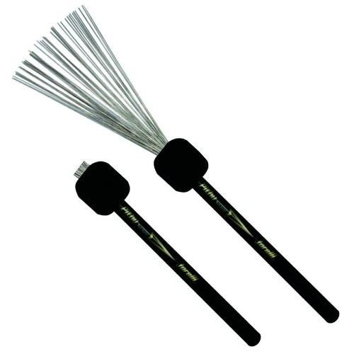 Kit 2 Vassourinhas De Aço Para Cajon Pithy Retrátil Torelli