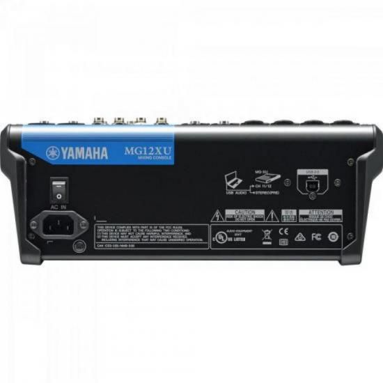 Mesa de Som Analógica Yamaha MG12XU 12 Canais Bivolt Preta