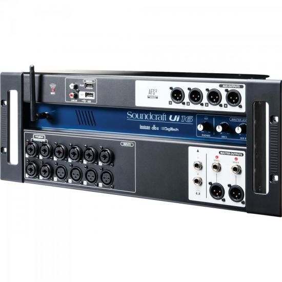 Mesa de Som Soundcraft UI-16 Preta Mixer Digital