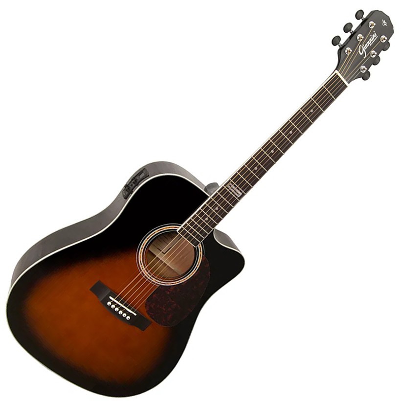 Violão Giannini GF1D CEQ Eletroacústico Aço 3 Tons Sunburst Sunburst