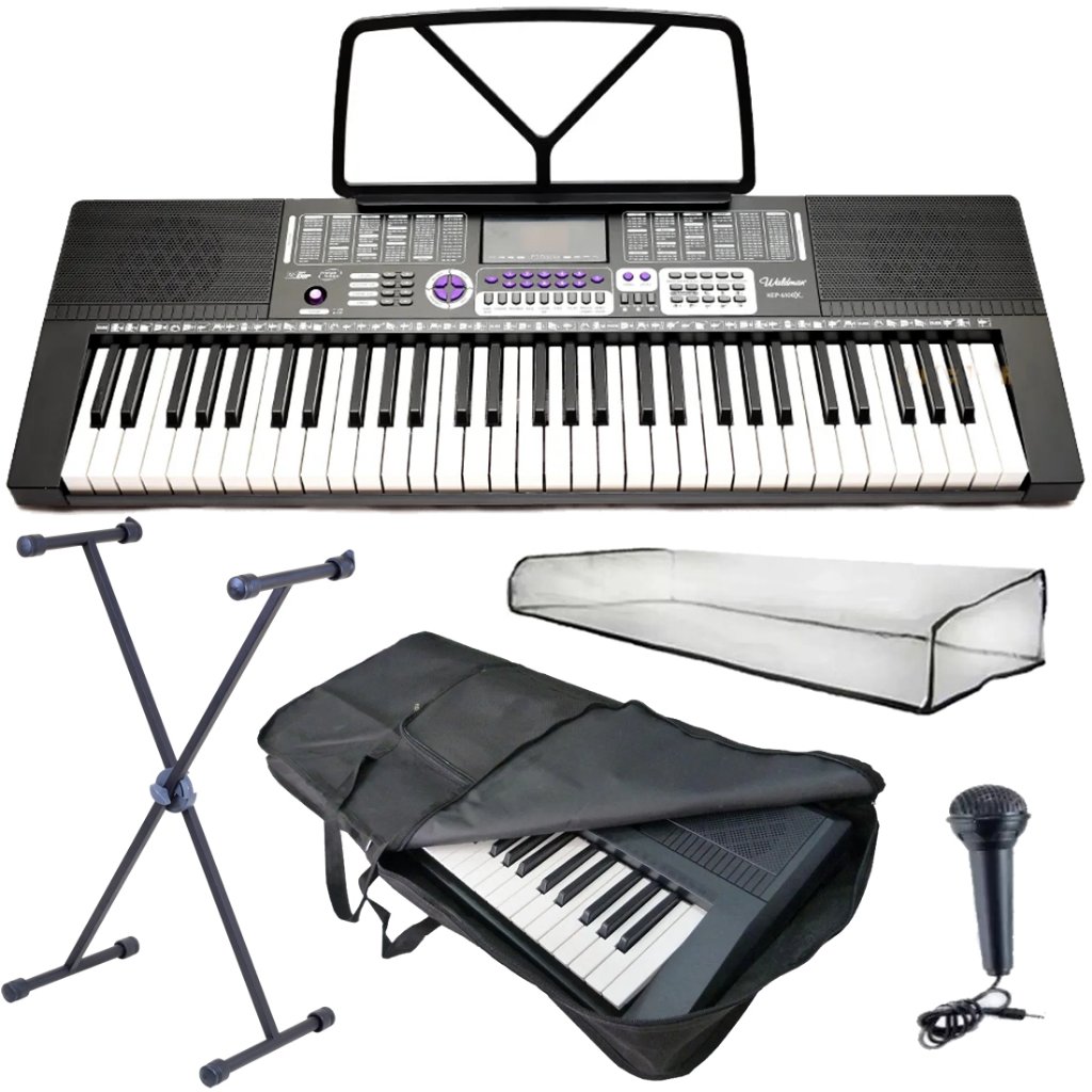 Kit Teclado 61 Teclas Waldman Kep-6100X + Microfone Tx01